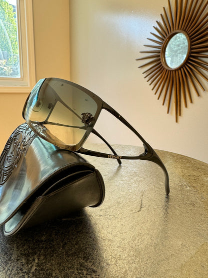 VERSACE - Pink Vintage Shield Sunglasses