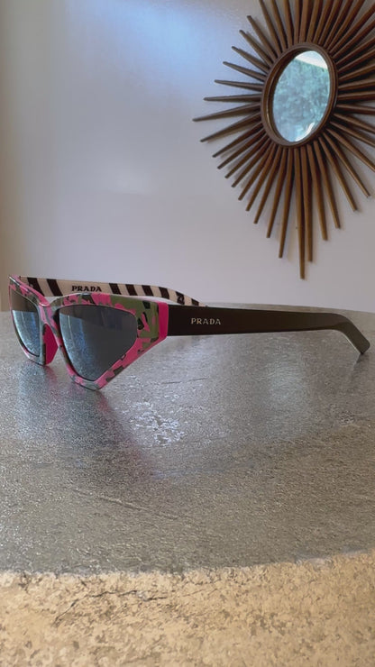 Prada - Pink Camouflage Cat Eye Sunglasses