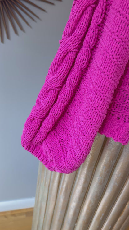 Express - Pink Cable Knit Sweater