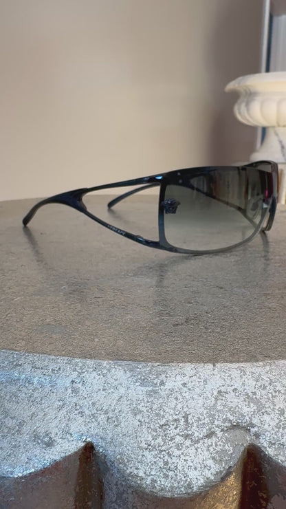 VERSACE - Pink Vintage Shield Sunglasses