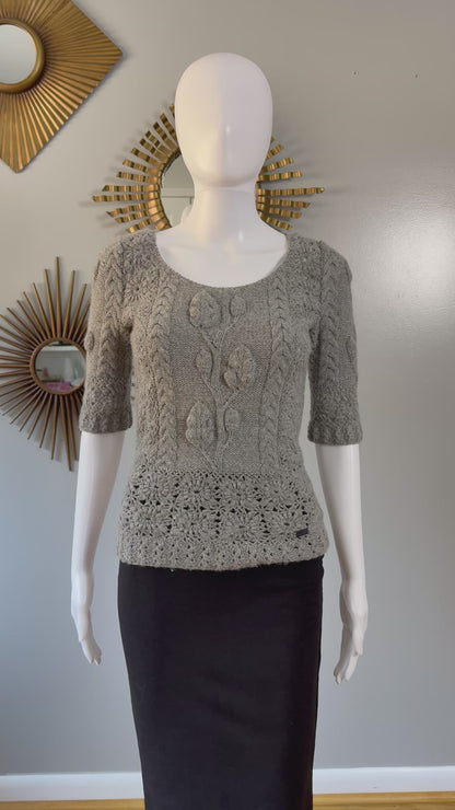 Oscar de la Renta - Gray Cashmere Sweater Runway Pre-fall 2010