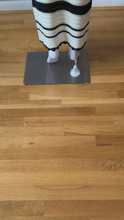 Meshki - Black & White Jadia Crochet Skirt Set